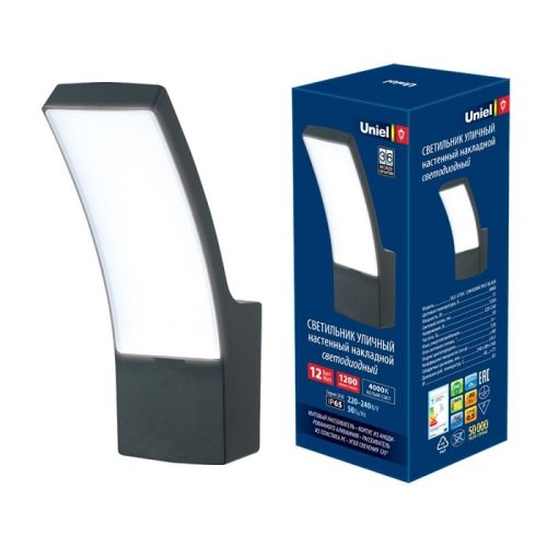 Светильник светодиодный декоративный Uniel ULU-S70A-12W/4000K 12Вт Черный IP65 картинка 